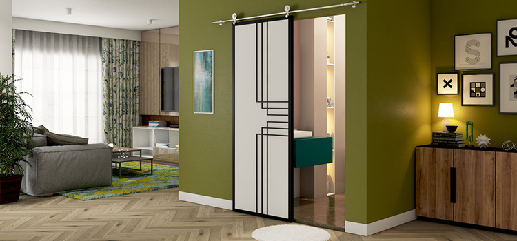 sliding bathroom door installation in Turlock